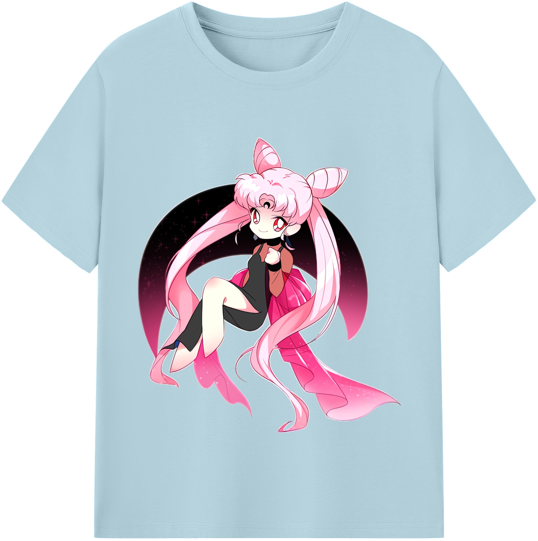 （画像用） 美少女戦士セーラームーン ちびうさ Sailor Moon Chibiusa Tsukino Usagi Small Lady Serenity 綿100％半袖Tシャツ（フロントプリント）